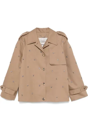 Golden Goose Sequin-embellished cropped trench coat