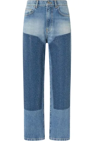 Pinko Appliqu??-patch straight-leg jeans