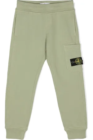 Stone Island Compass-badge cotton track pants
