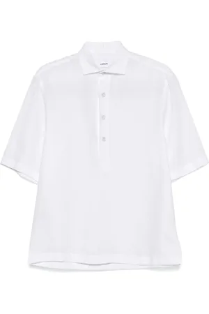 LARDINI Linen polo shirt
