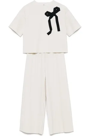 Il gufo Bow-detail trouser set