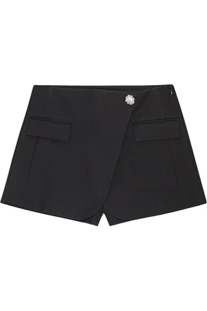 Ganni Draped-panel shorts