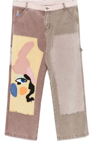 KIDSUPER STUDIOS Patchwork-face jeans