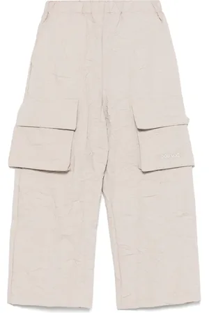DOUUOD KIDS Crinkled cargo pants