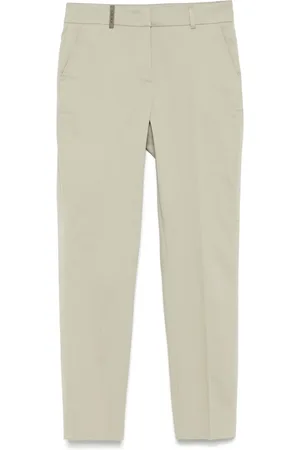 PESERICO SIGN Pressed-crease tapered-leg trousers