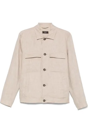 PESERICO SIGN Linen gabardine overshirt