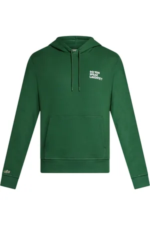 Lacoste Slogan-print cotton hoodie