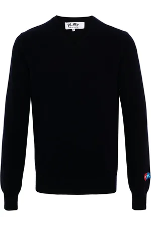 Comme des Garçons X the Artist Invader pixelated-appliqu?? jumper