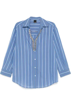 Pinko Crystal-embellished striped shirt