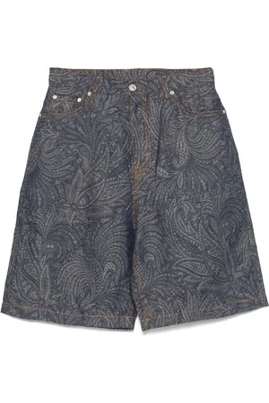 Etro Jacquard denim bermuda shorts