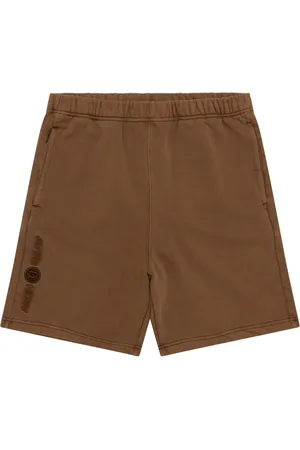 A Bathing Ape Logo-embroidered track shorts