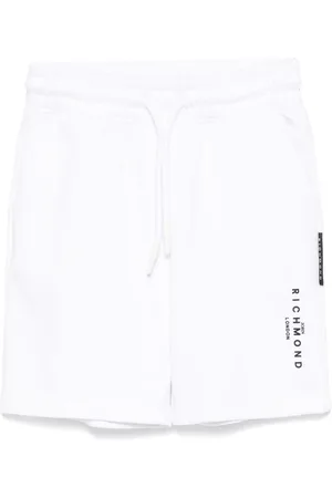 John Richmond Rubberised-logo shorts