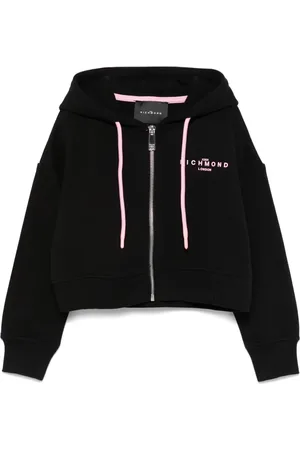 John Richmond Rubberised-logo hoodie
