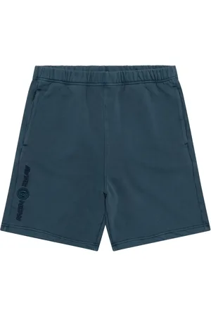 A Bathing Ape Logo-embroidered track shorts