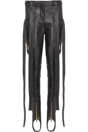 Balmain Leather cargo trousers