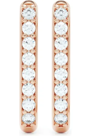 LOEV 14K rose Allday diamond hoop earrings
