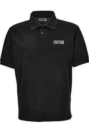 VERSACE Logo-embroidered polo shirt