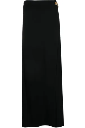 Moschino Padlock-detail asymmetric maxi skirt