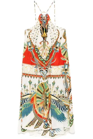 Camilla Gather-neck hardware maxi dress