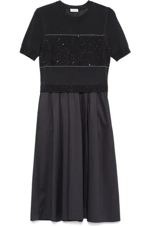 PESERICO SIGN Sequin-embellished panelled dress