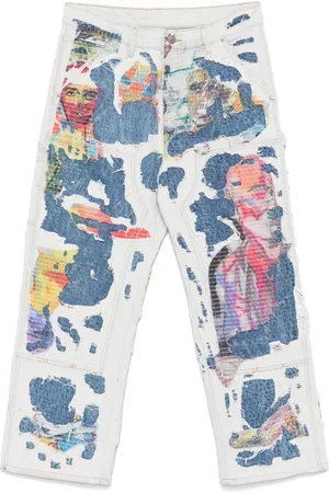 KIDSUPER STUDIOS Distressed trousers