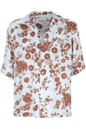 LANEUS Floral-print shirt