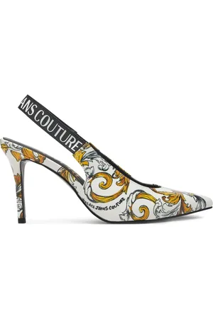VERSACE Logo-print pumps