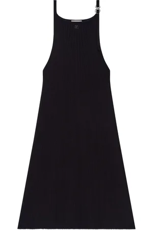 Courrèges Buckle-detail ribbed dress