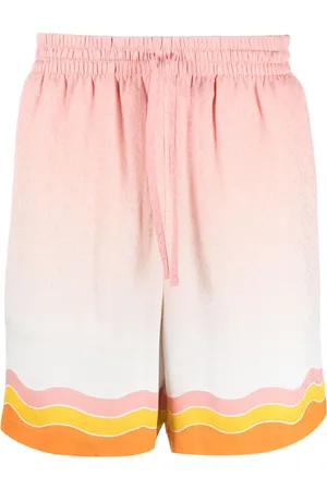 Casablanca Rainbow Monogram silk shorts