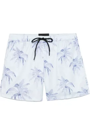 MAUNA KEA Palm-tree print swim shorts