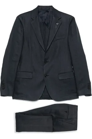 LARDINI Linen single-breasted suit