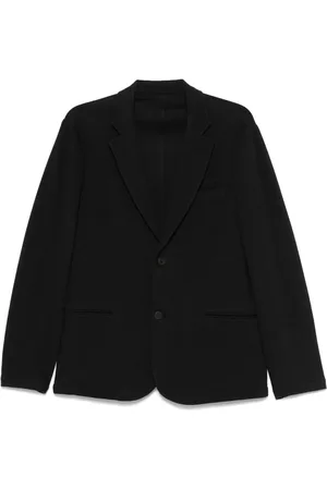Emporio Armani Waffle-jersey single-breasted blazer