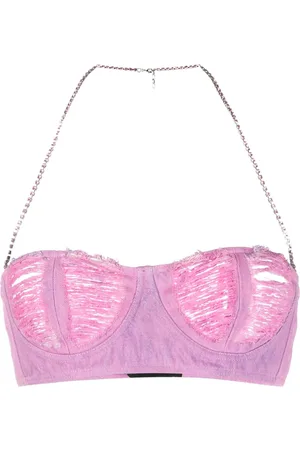 GCDS Ribbed denim bra