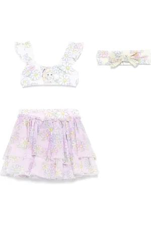 MONNALISA X Disney floral-print bikini set