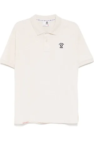 A Bathing Ape Moonface logo polo shirt