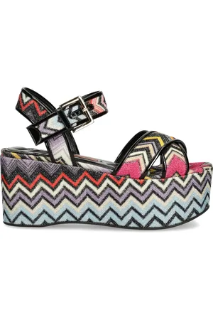 Missoni 85mm zigzag-patterned platform sandals