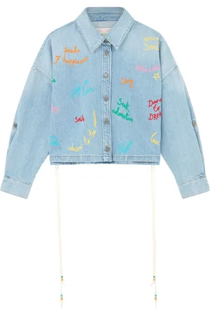 MIRA MIKATI Word Bubble denim jacket