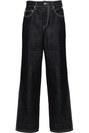 GCDS Mid-rise wide-leg jeans