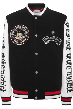Philipp Plein Money Mouse-emblem varsity jacket
