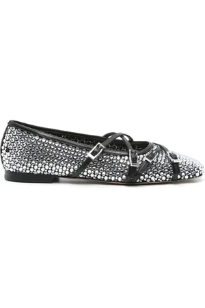 Mach & Mach Crystal Net ballet flats