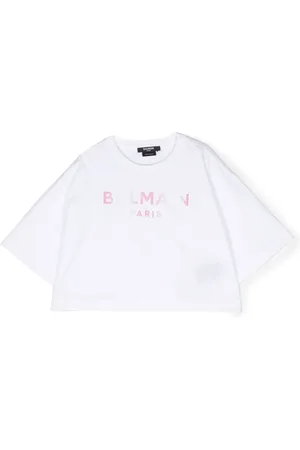 Balmain Logo-print cropped T-shirt