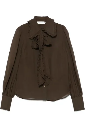 ZIMMERMANN Georgette bow shirt