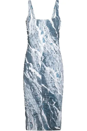 Roberto Cavalli Marble-print dress