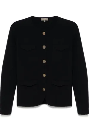 N.PEAL Round-neck cashmere cardigan