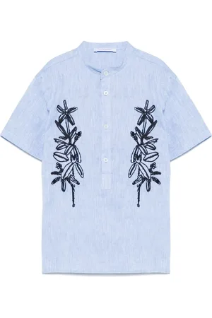 Paolo Pecora Floral-embroidered shirt