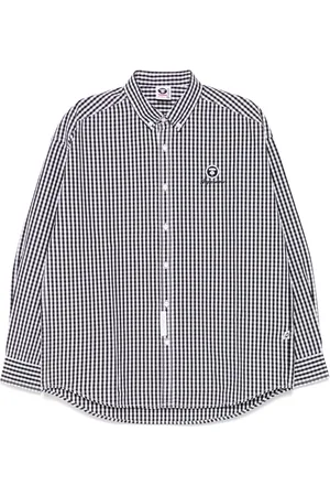A Bathing Ape AAPENOW moonface-logo checked shirt