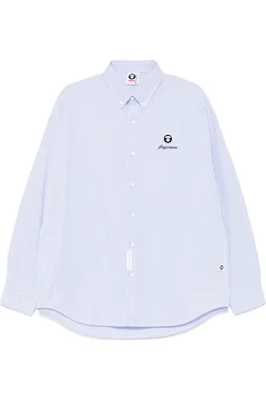 A Bathing Ape AAPENOW moonface-logo checked shirt