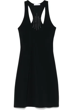 Patrizia Pepe Perforated-logo mini dress