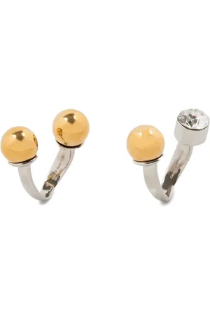 DRIES VAN NOTEN Rhinestone-embellished open rings (set of two)