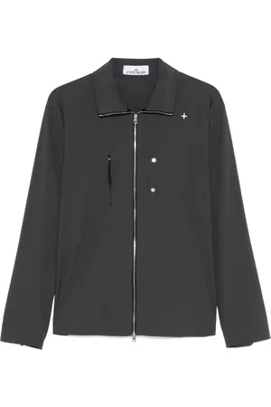 Stone Island Logo-embroidered shirt jacket
